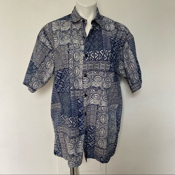 Pau Hana Hawaii 90s Print Dad Shirt Y2K - Picture 6 of 7